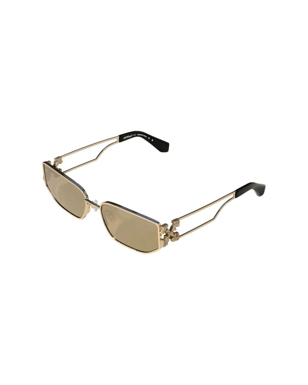 Off-White c/o Virgil Abloh Black Ow1027 Allen 7674 Sunglasses Metal Squared Mirror