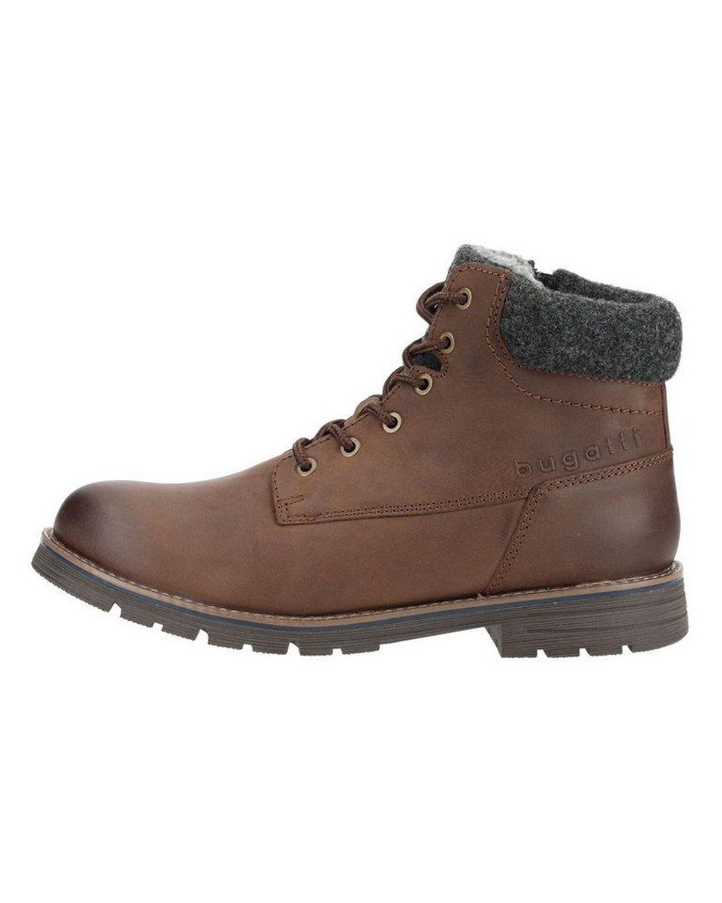 Bugatti Stiefelette Leder Schnürstiefelette in Brown für Herren
