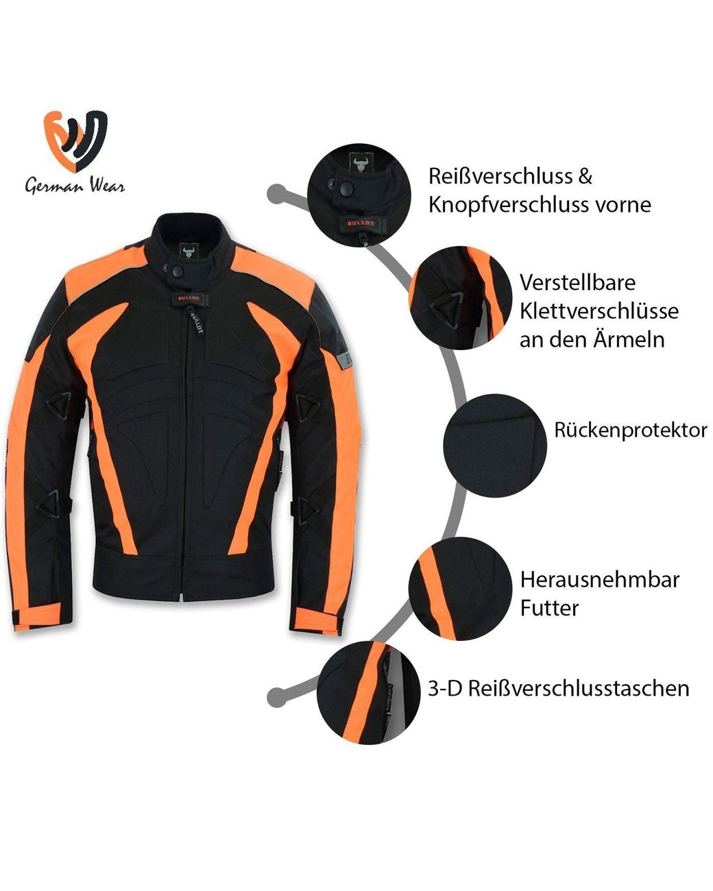 BULLDT GW322J Orange Motorradjacke Textil in Blau für Herren | Lyst DE