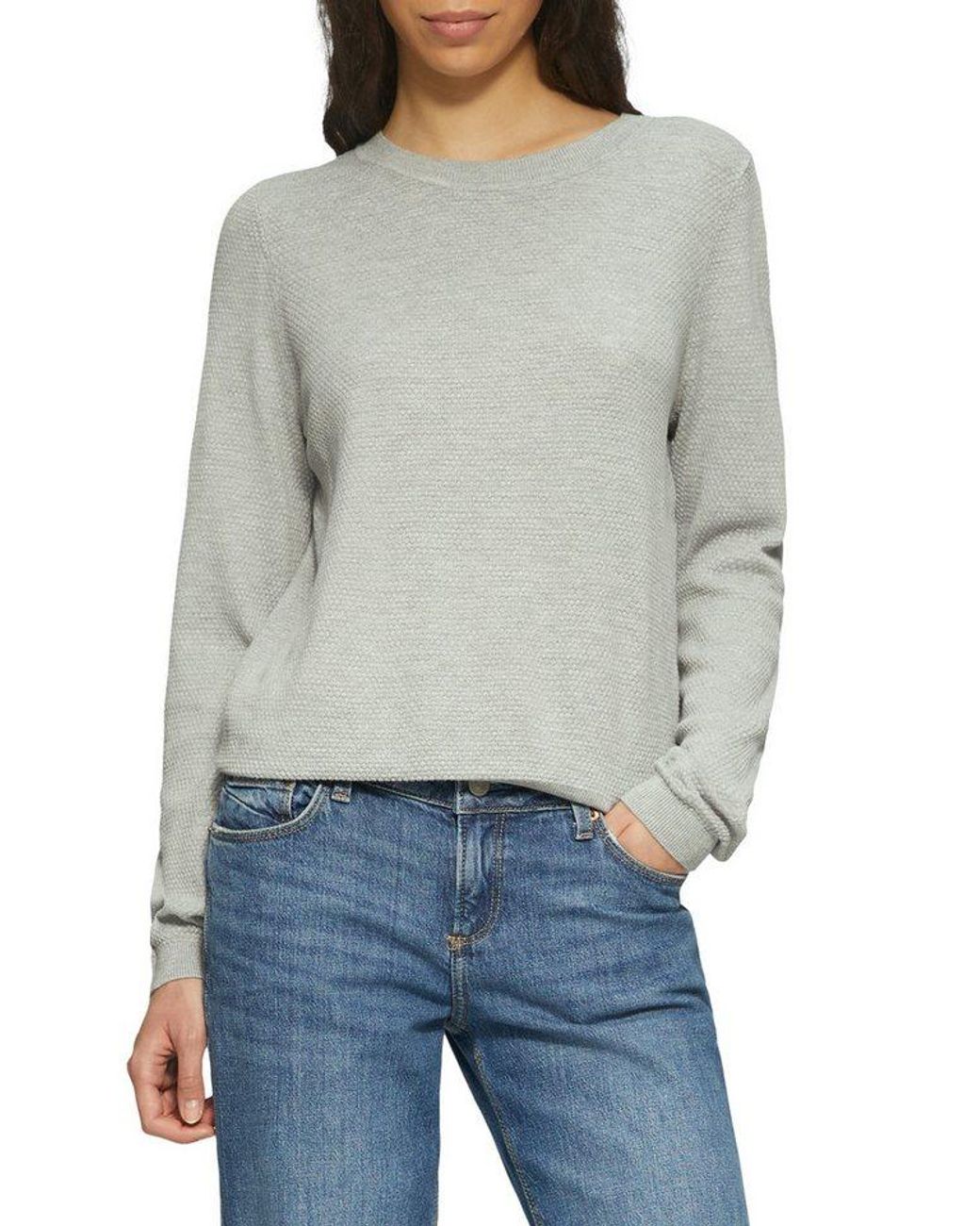QS Gray Rundhalspullover
