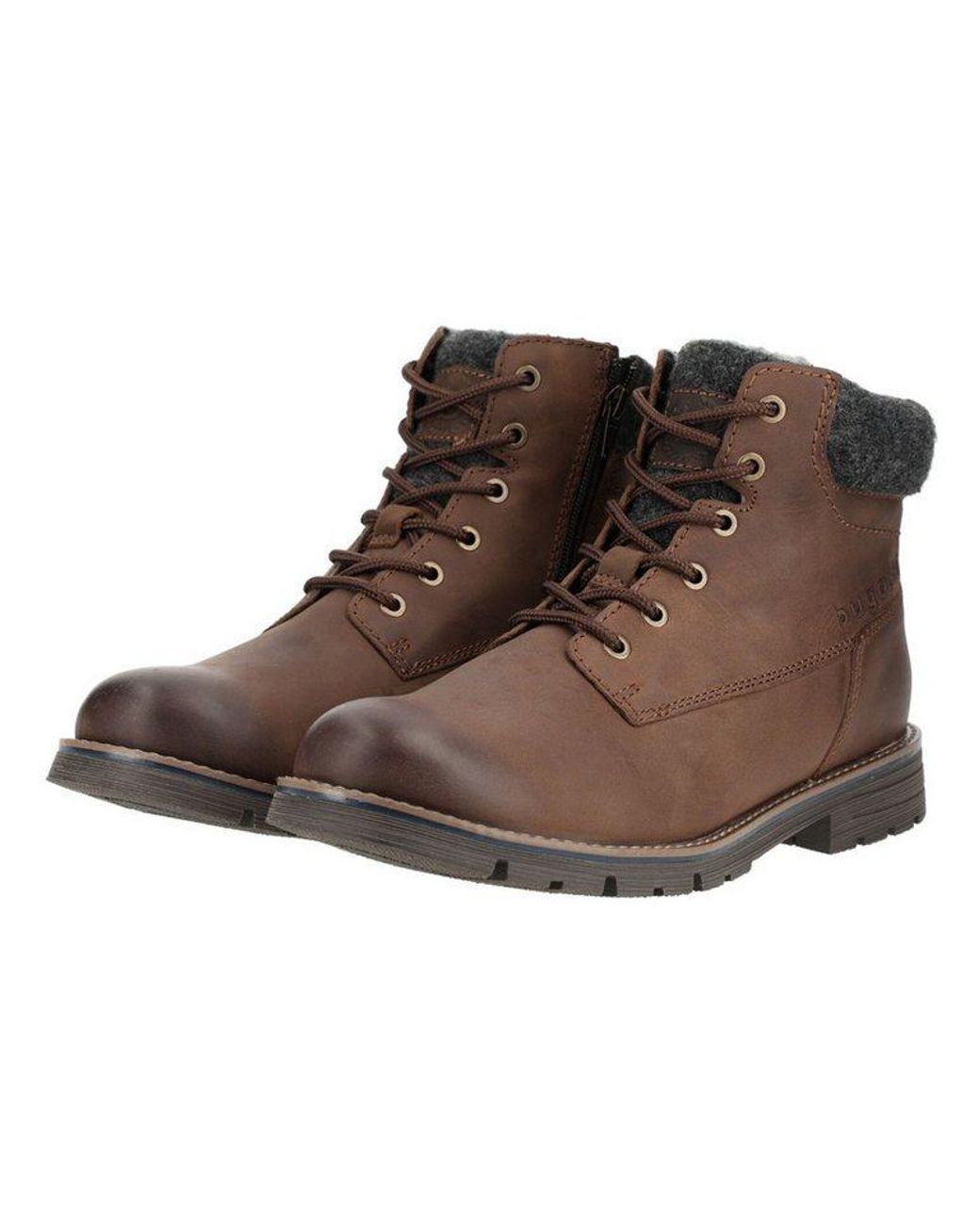 Bugatti Stiefelette Leder Schnürstiefelette in Brown für Herren