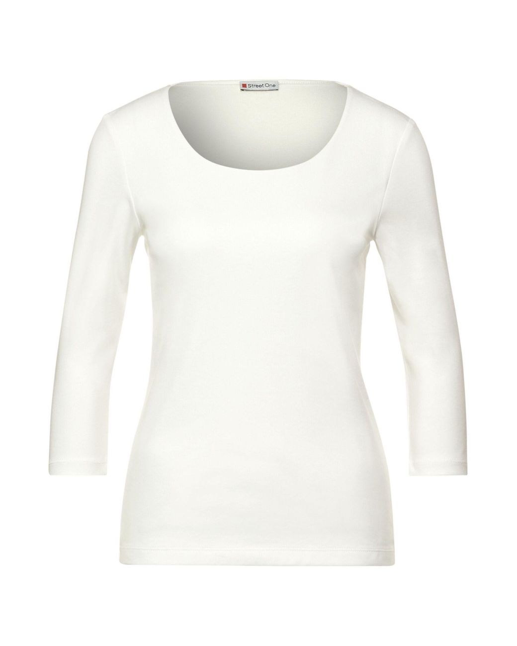 Street One Weiß Plain/ohne Weiteres T-Shirt Pania | DE Lyst in Details, Detail (1-tlg)