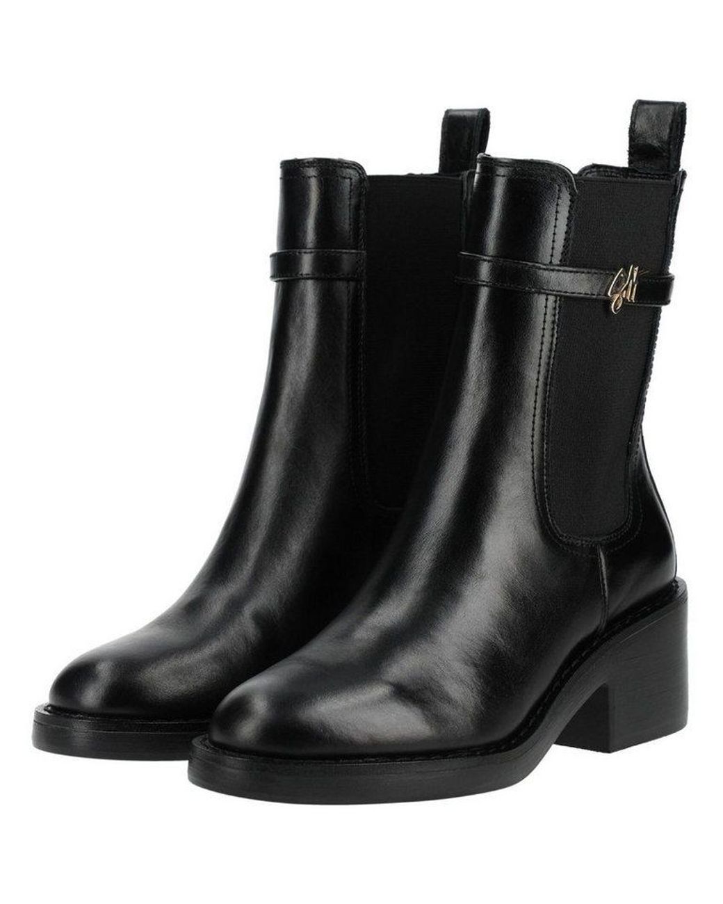 Steve Madden Black Stiefelette Leder Stiefelette
