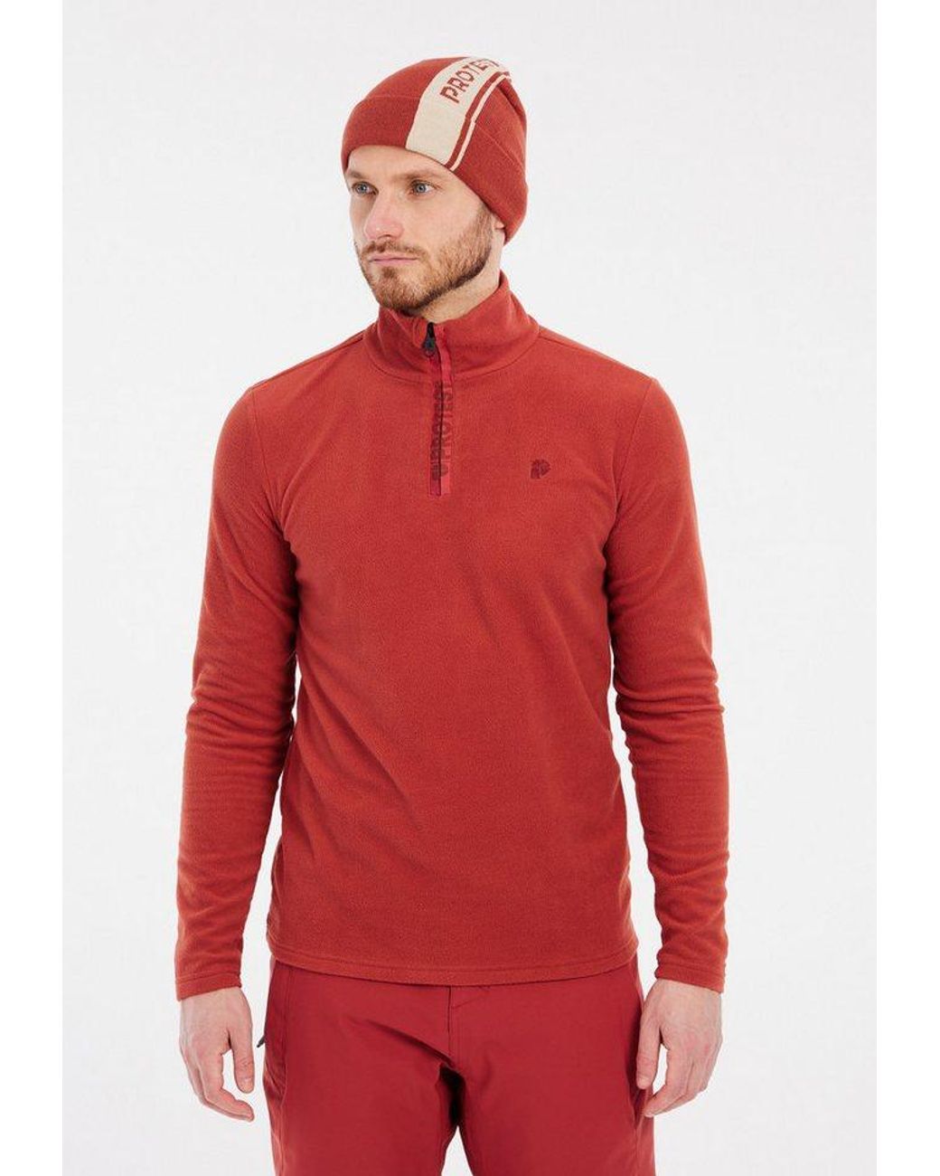 Protest Longpullover Perfecto (1-Tlg) in Red für Herren