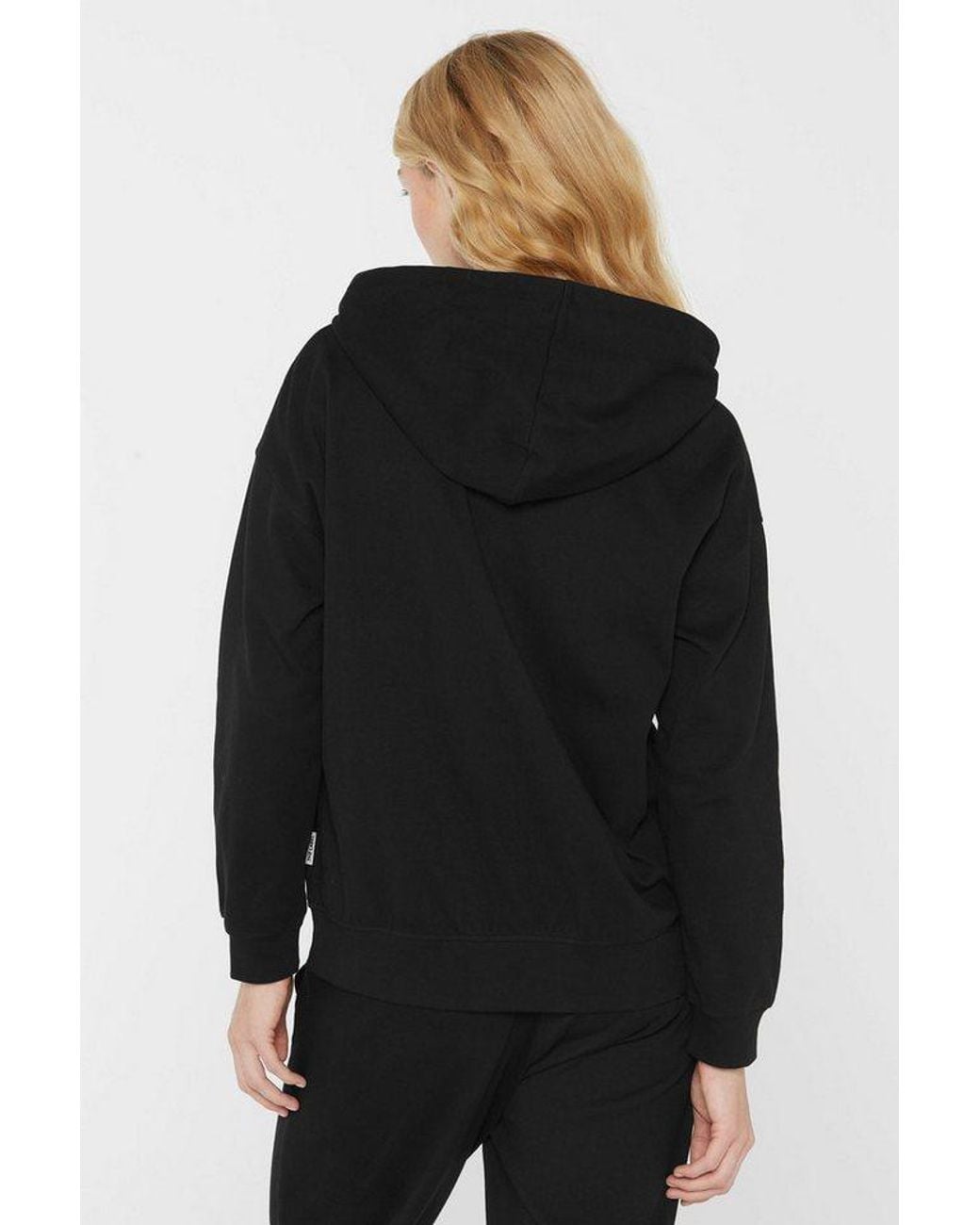 SENSES.THE LABEL Black Kapuzensweatjacke Mit Baumwolle