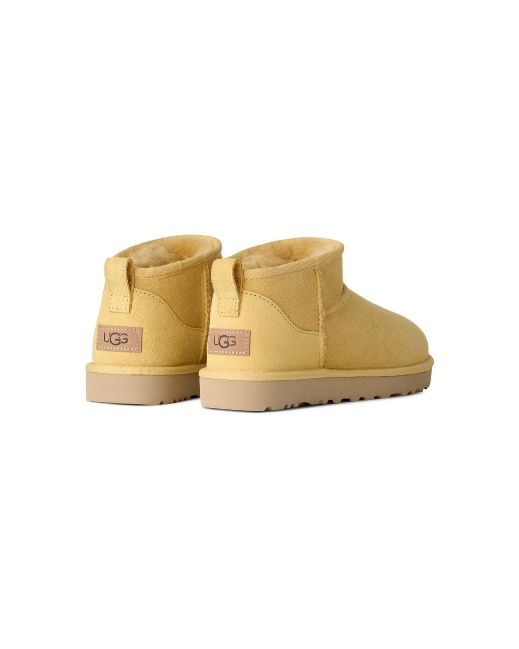 Ugg Black W Classic Ultra Mini Schlupfboots Winterboots Mit Ziernähten Und Logoaufnäher An Der Ferse