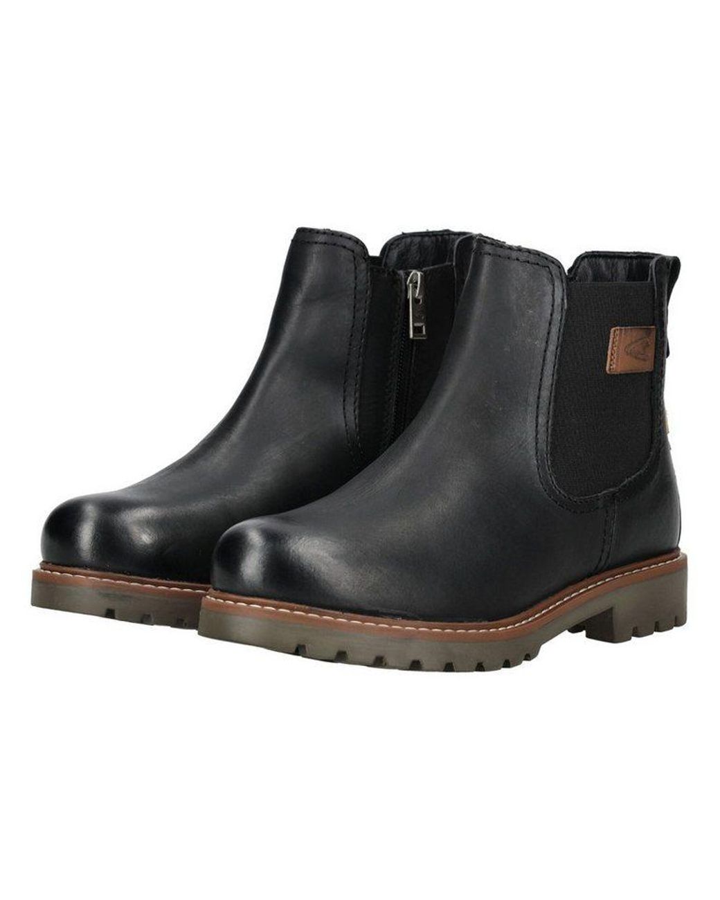 Camel Active Black Stiefelette Leder Stiefelette