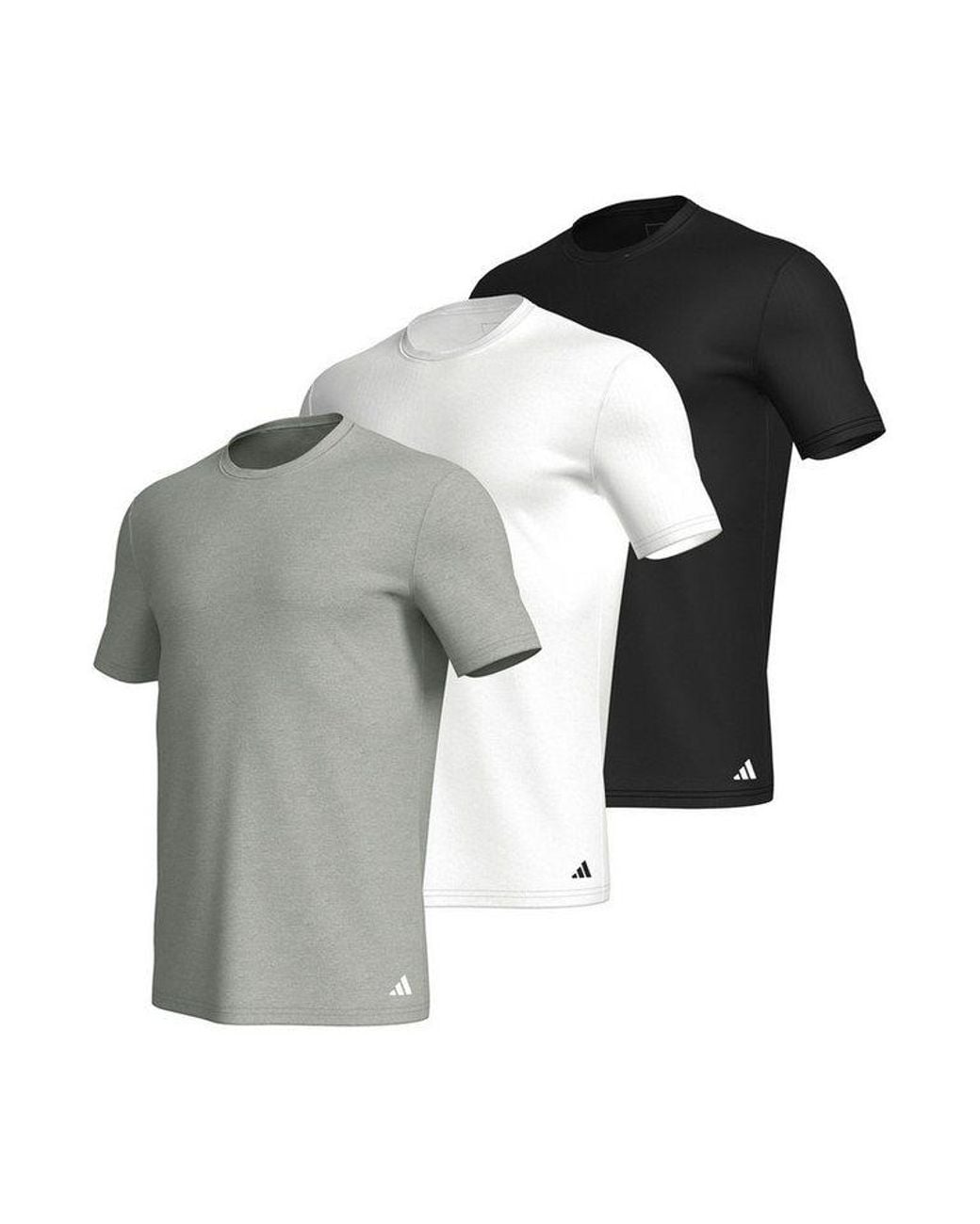 Adidas T-Shirt Active Core Cotton (3-Tlg) Unterziehshirt Unterhemd Kurzarm in White für Herren