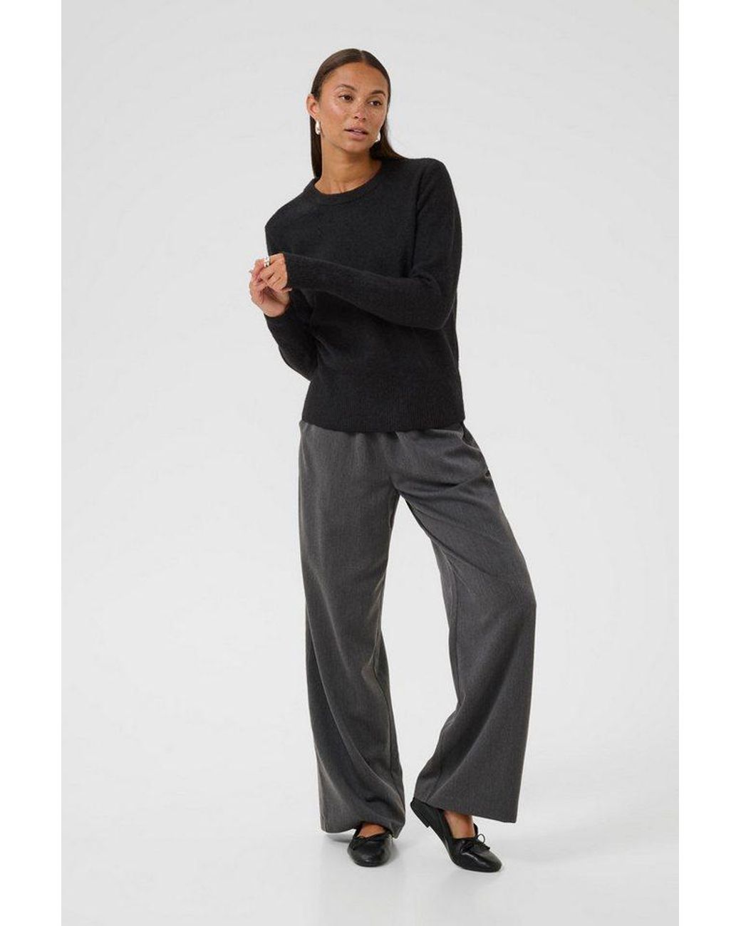 Kaffe Black Strickpullover Strickpullover Kaniel