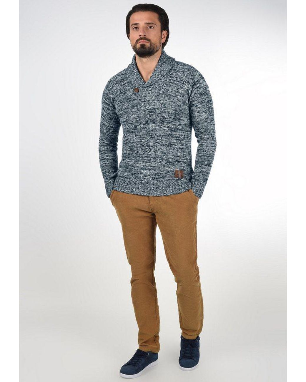 Solid Strickpullover Sdphil Strickpulli in Blue für Herren