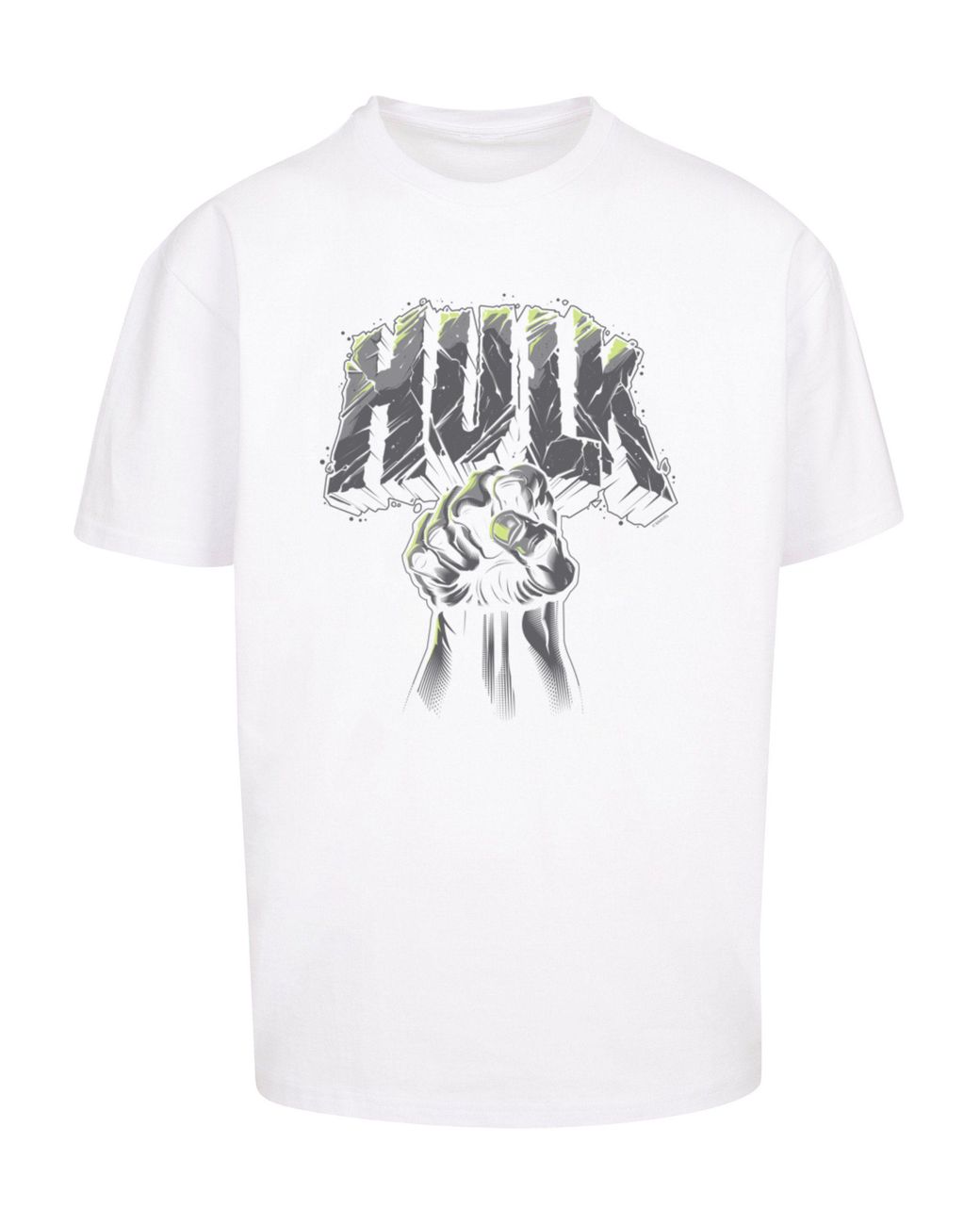 F4NT4STIC Kurzarmshirt Marvel Hulk Punch Logo -BLK with Heavy Oversize Tee  (1-tlg) in Weiß für Herren | Lyst DE