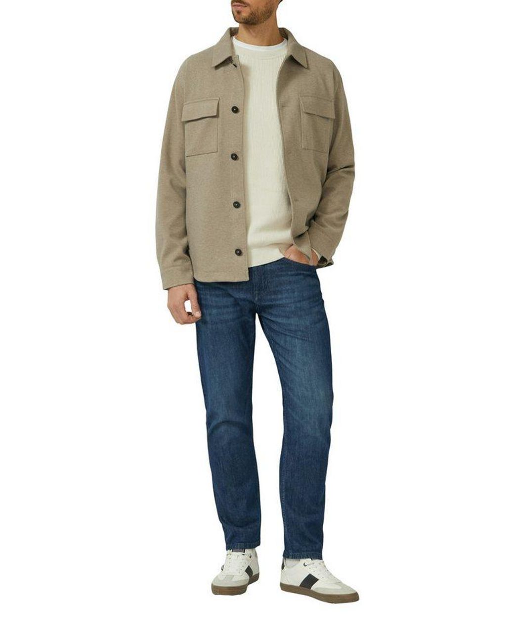 S.oliver Strickpullover in Natural für Herren