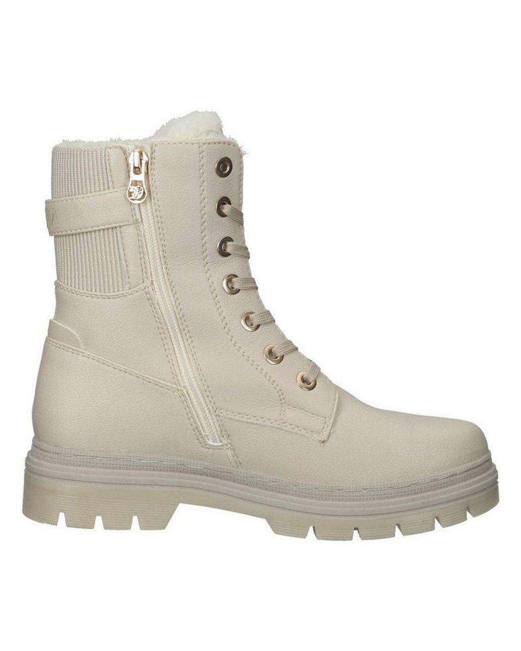 Tom Tailor Natural Stiefelette Pu Schnürstiefelette