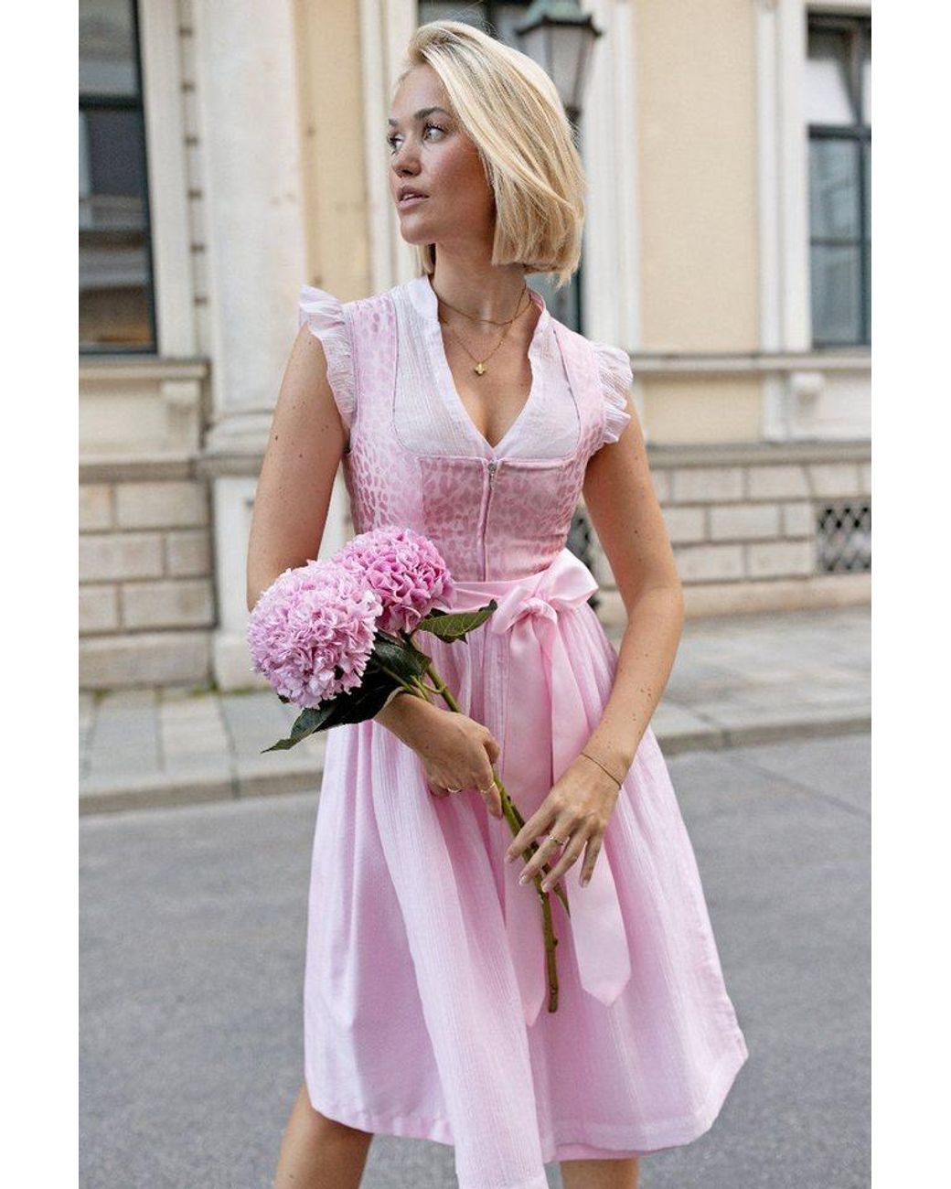 Marjo Pink Dirndlbluse Dirndlbluse