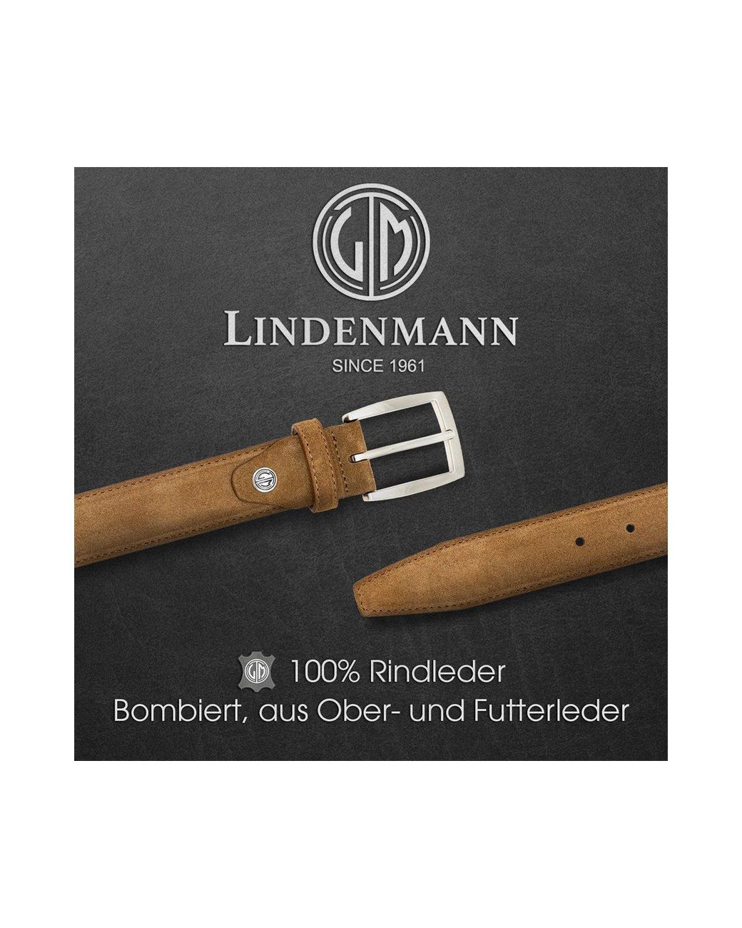 Lindenmann Ledergürtel in Brown für Herren