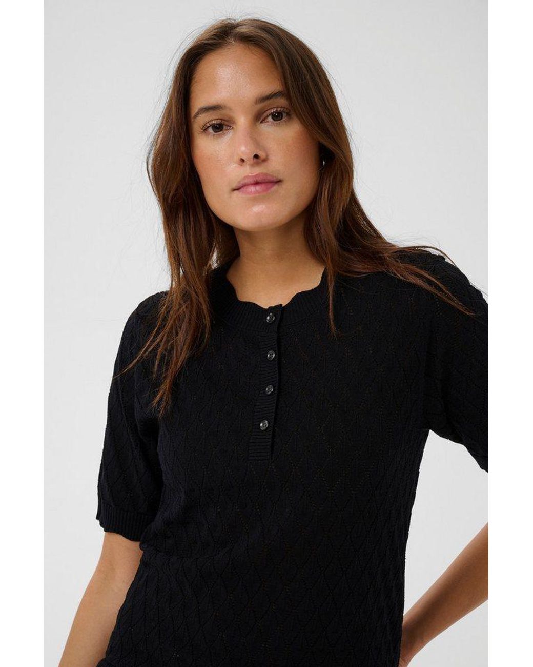 Kaffe Black Strickpullover Strickpullover Kabirta
