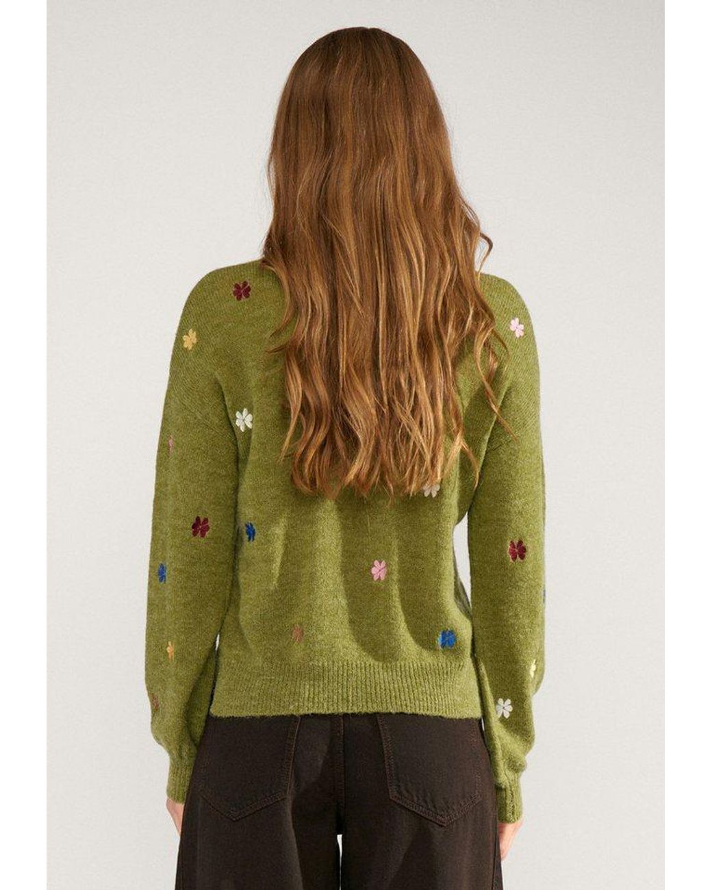 Numph Green Strickpullover Nuflorie Pullover