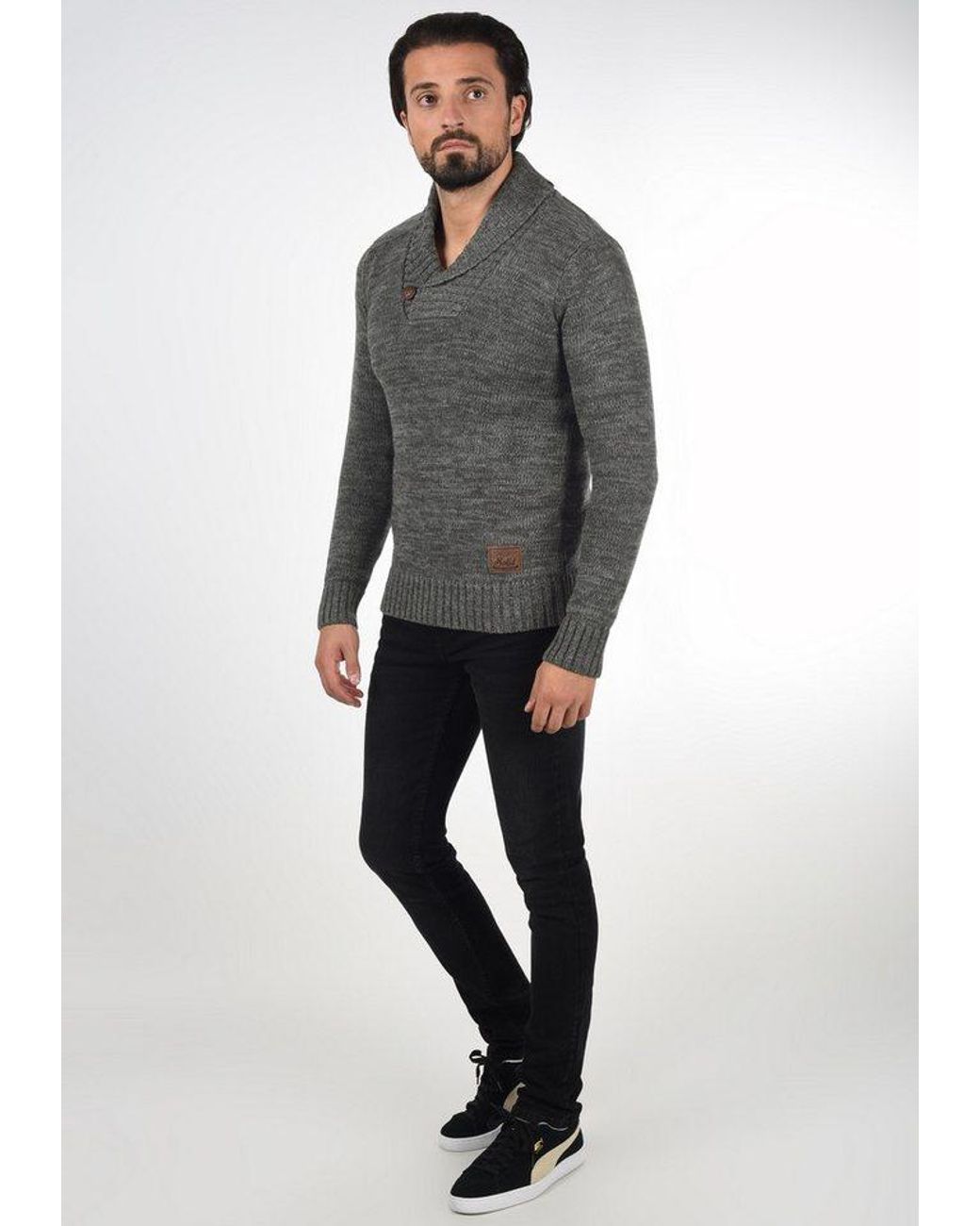 Solid Strickpullover Sdphil Strickpulli in Gray für Herren