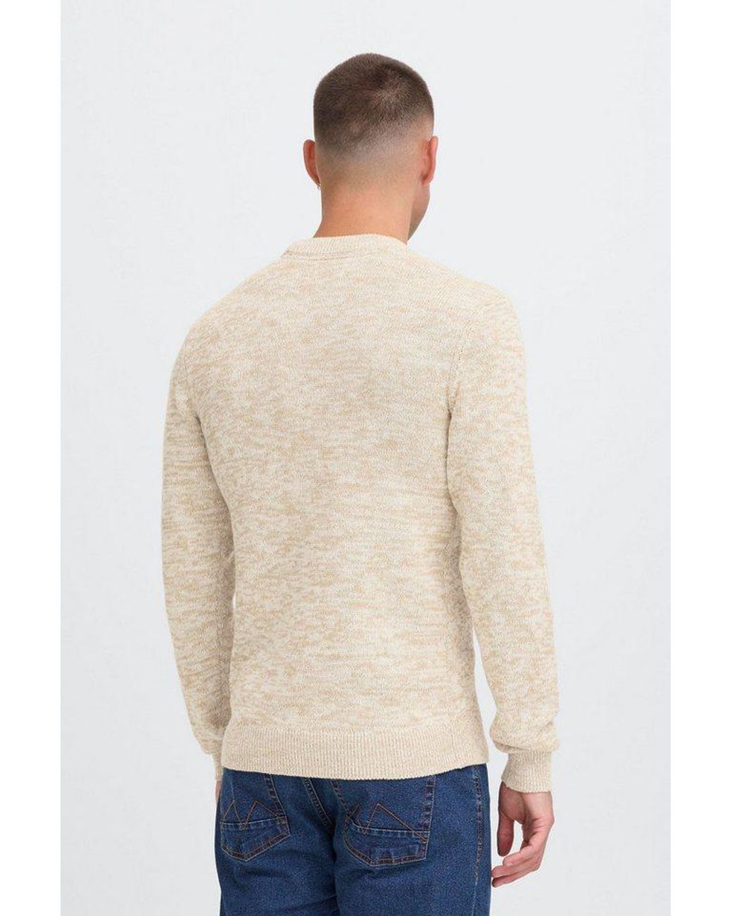 Blend Strickpullover Bhdanno Klassischer Grobstrickpullover in Natural für Herren
