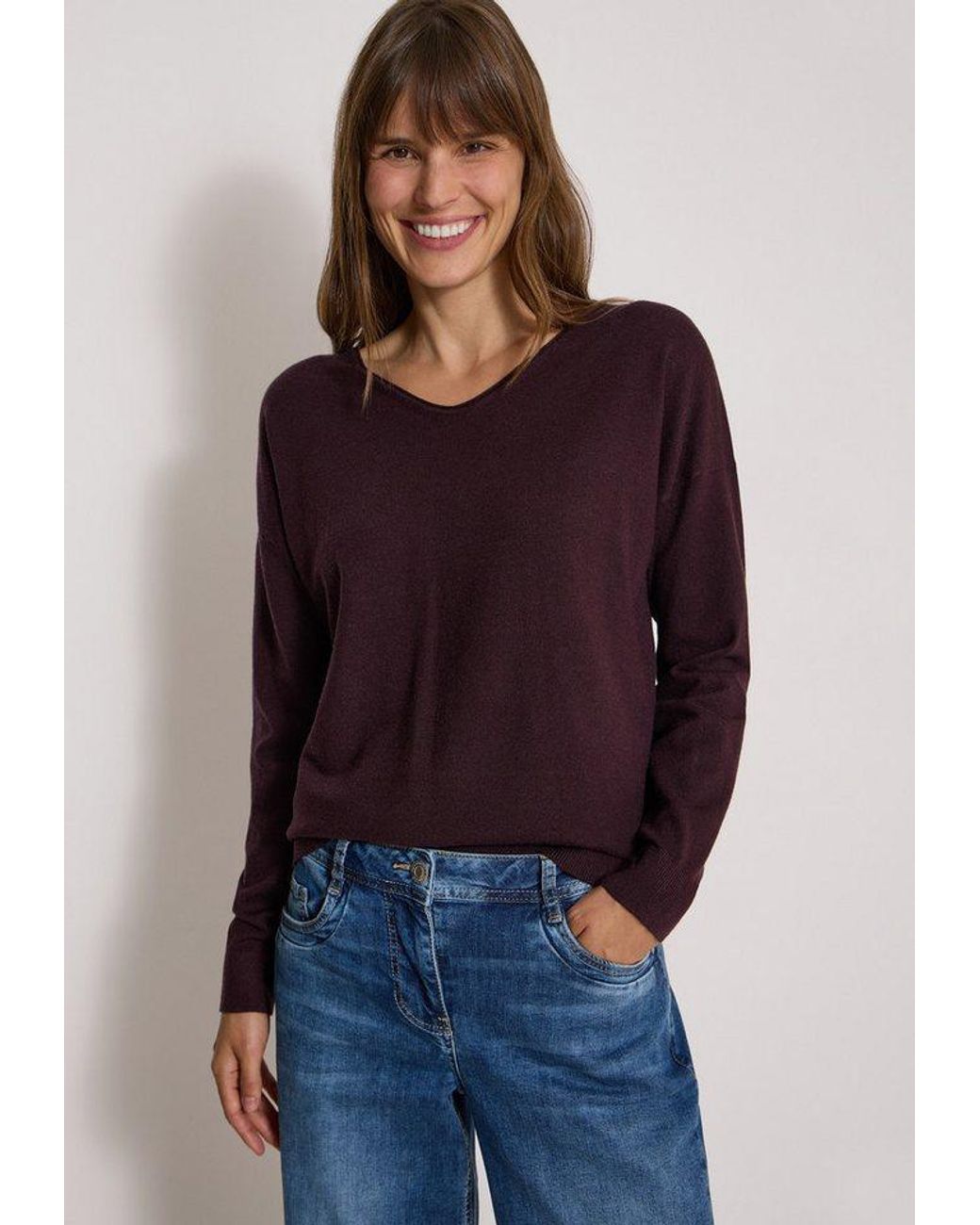 Cecil Purple Strickpullover