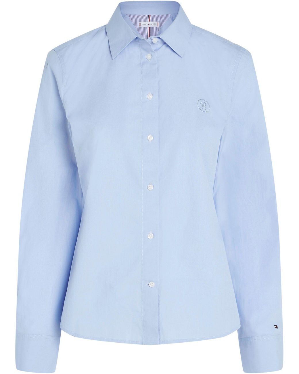 Tommy Hilfiger Hemdbluse mit Markenlabel in Blau | Lyst DE