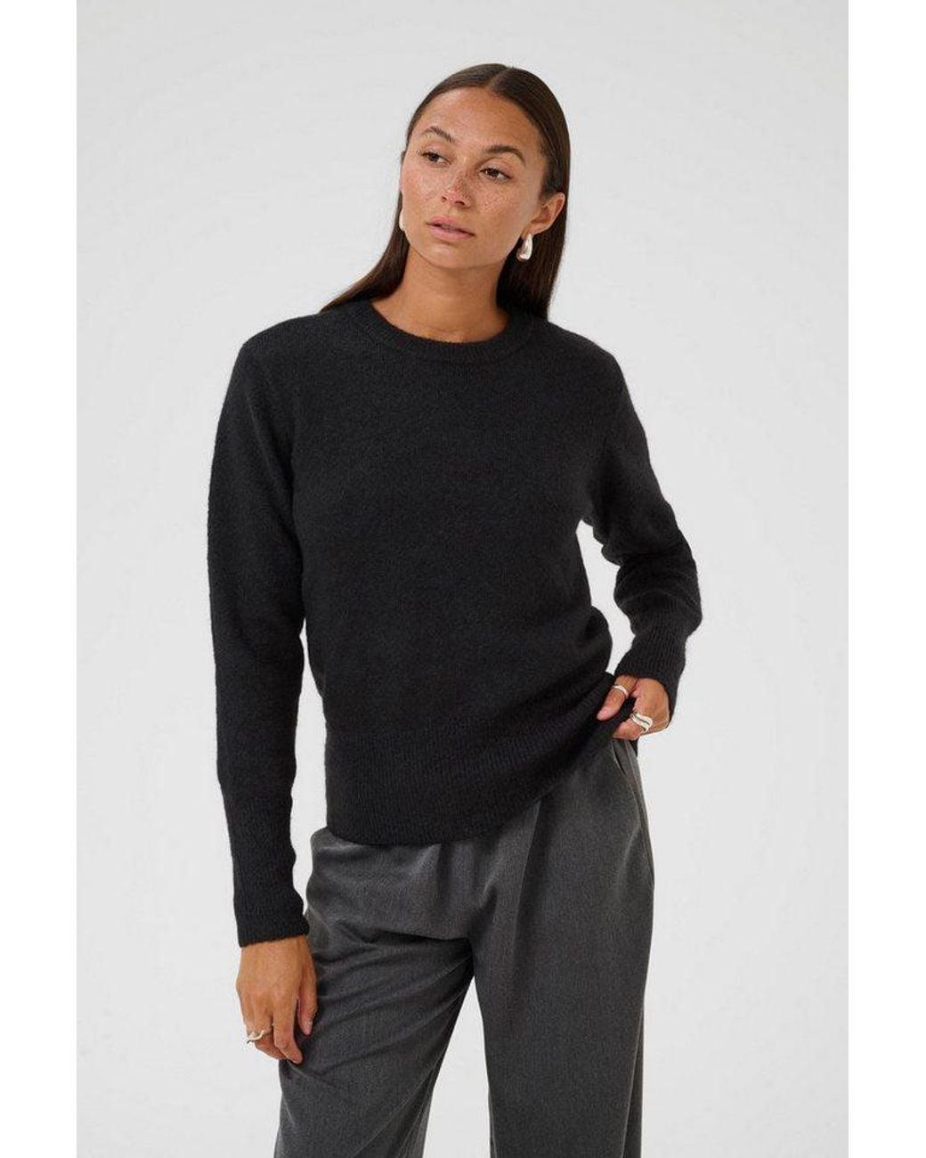 Kaffe Black Strickpullover Strickpullover Kaniel