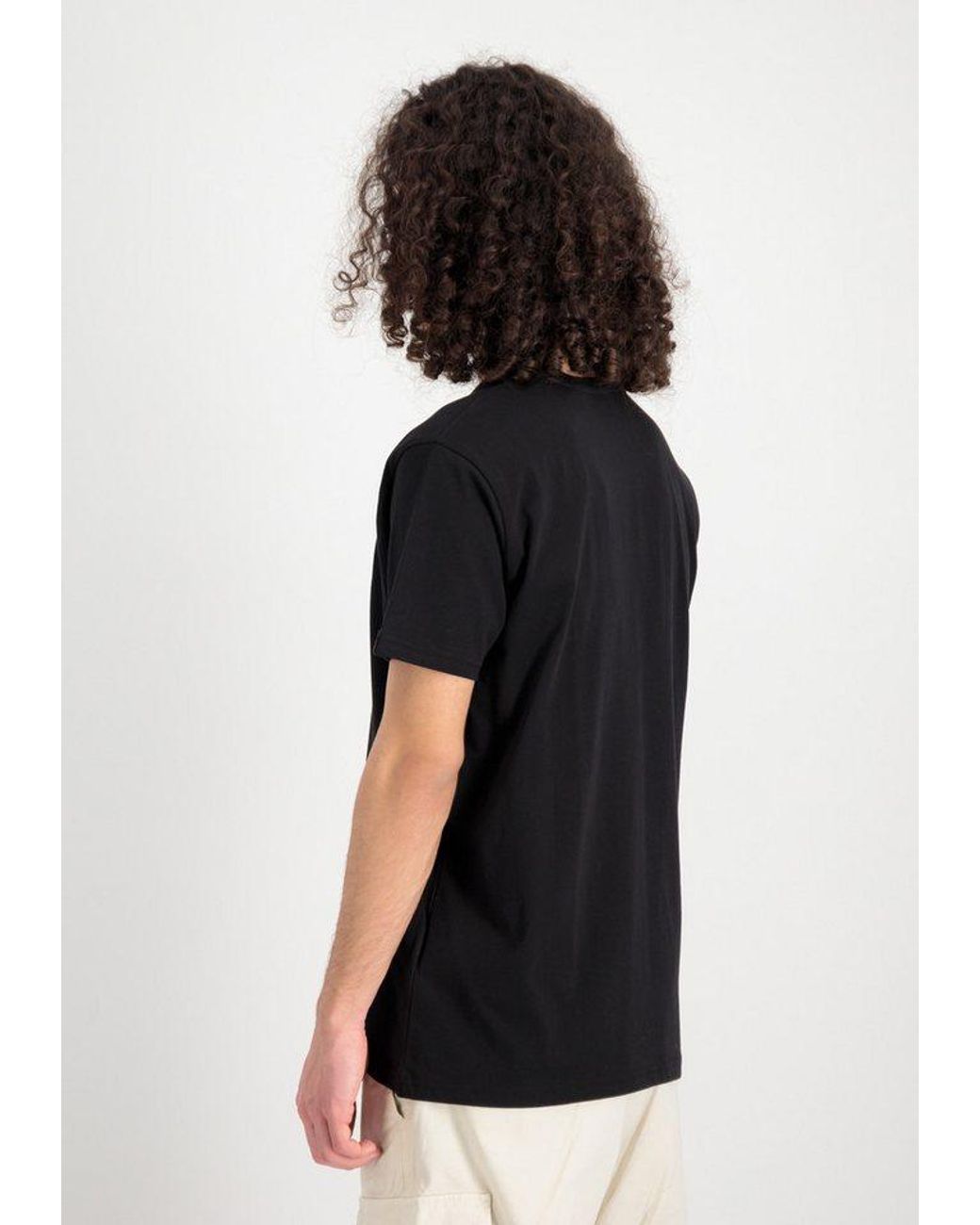 Alpha Industries Rundhalsshirt Basic T Carbon in Black für Herren