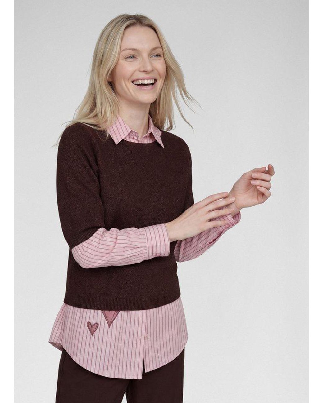 Rabe Brown Strickpullover Pullover