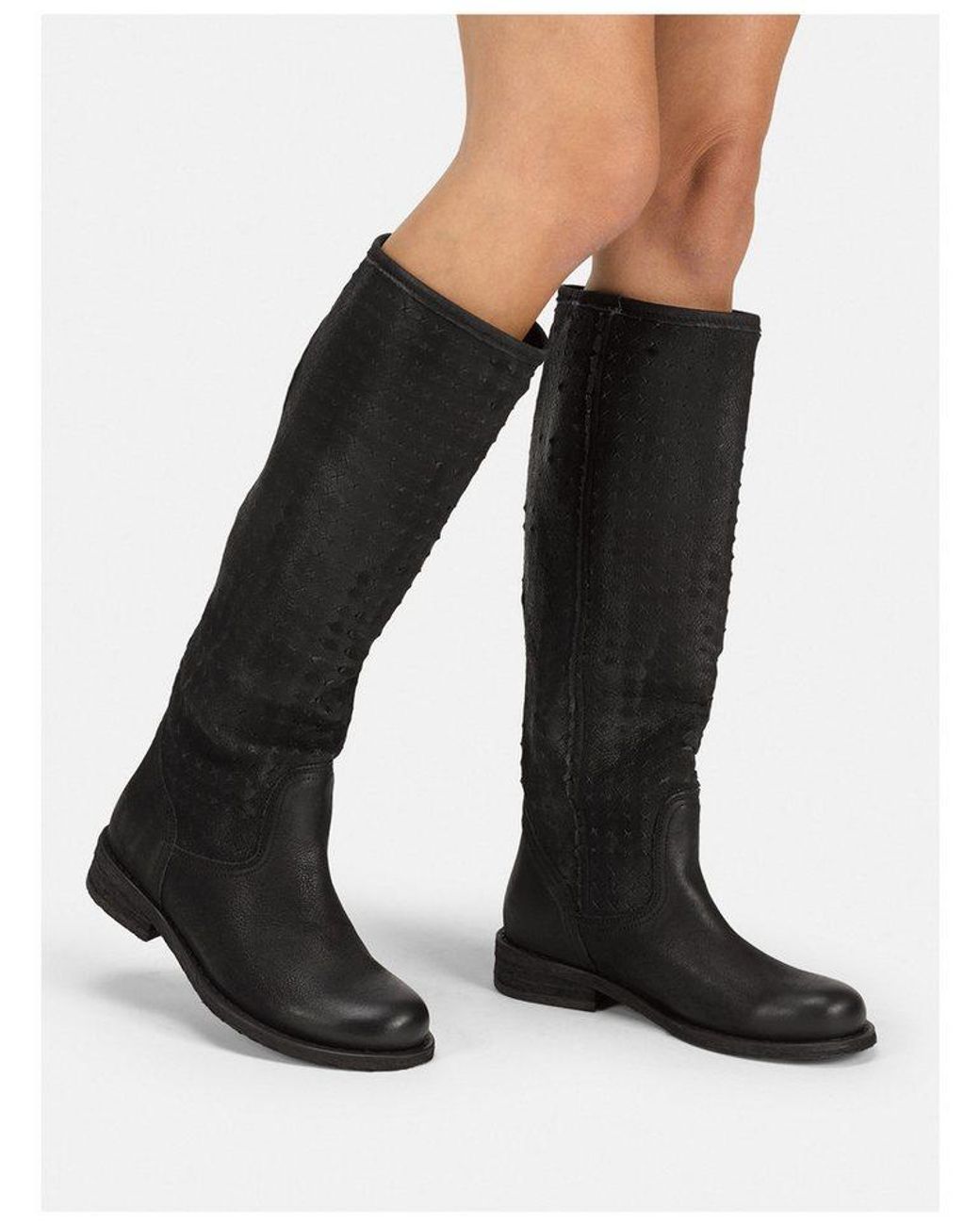 Felmini Black Stiefel Veloursleder Stiefel