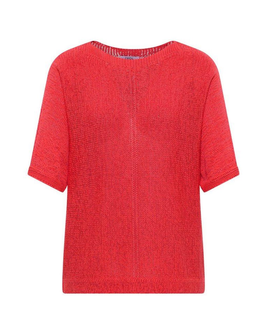 Cecil Red 3/4 Arm-Pullover Mit 3/4 Ärmeln