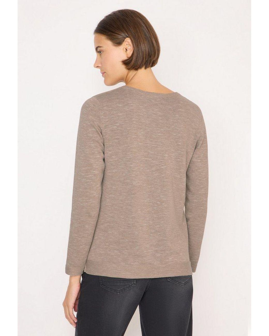 Cecil Natural Strickpullover Mit Rundhalsausschnitt