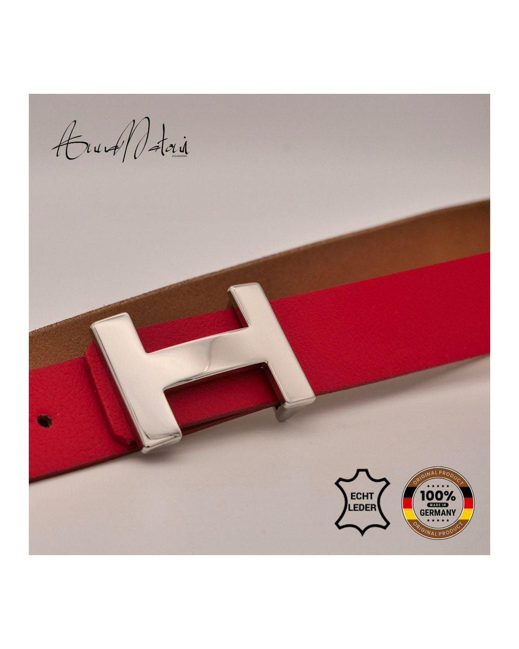 Annamatoni Red Ledergürtel Ledergürtel Hilo Ledergürtel Hilo