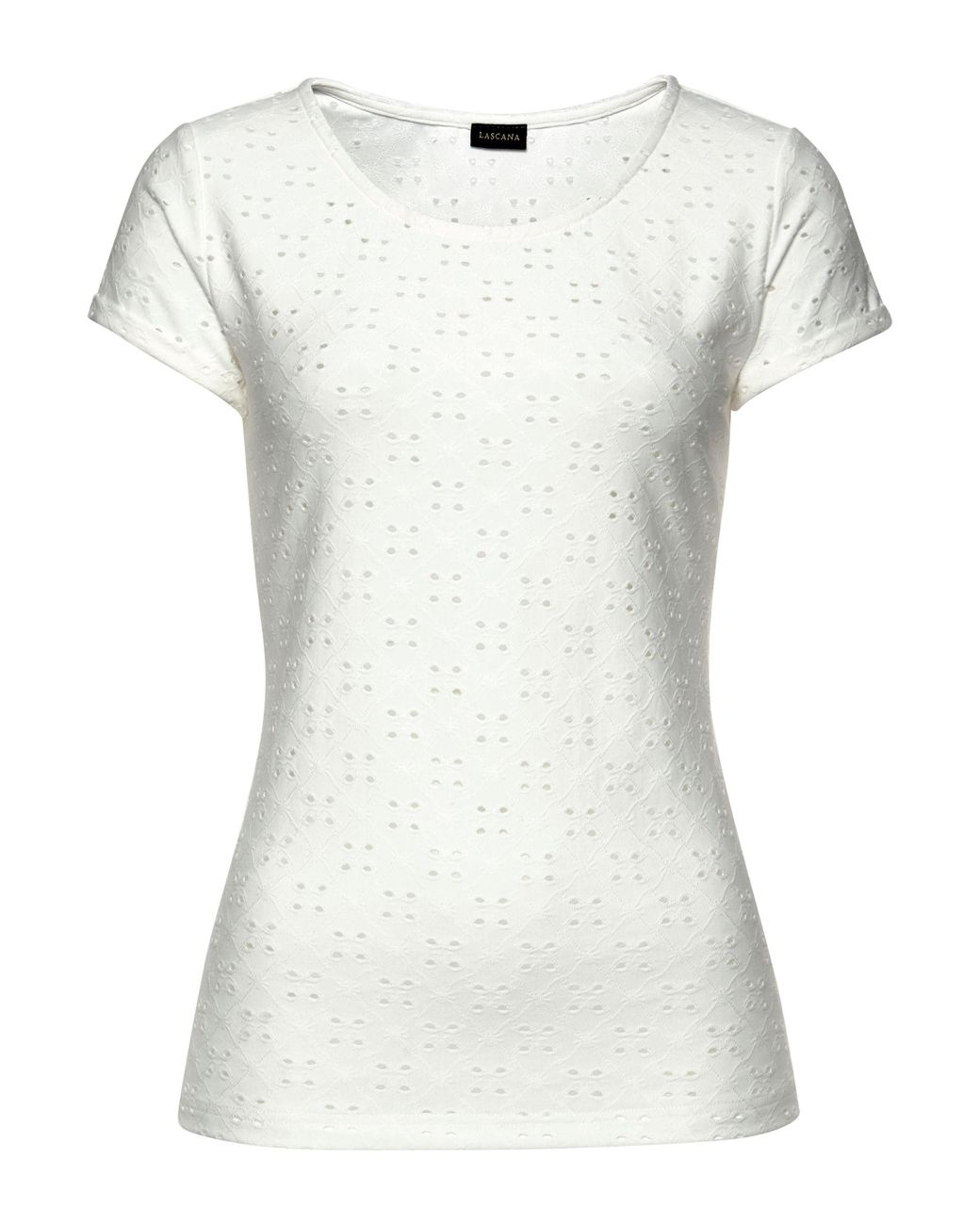 Lascana Strandshirt mit Lochstickerei in Weiß | Lyst DE