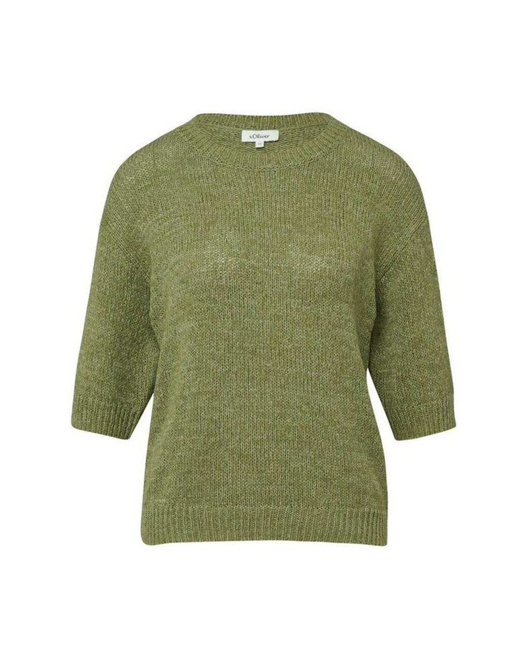 S.oliver Green 3/4 Arm-Pullover Strickpullover Mit Rundhals