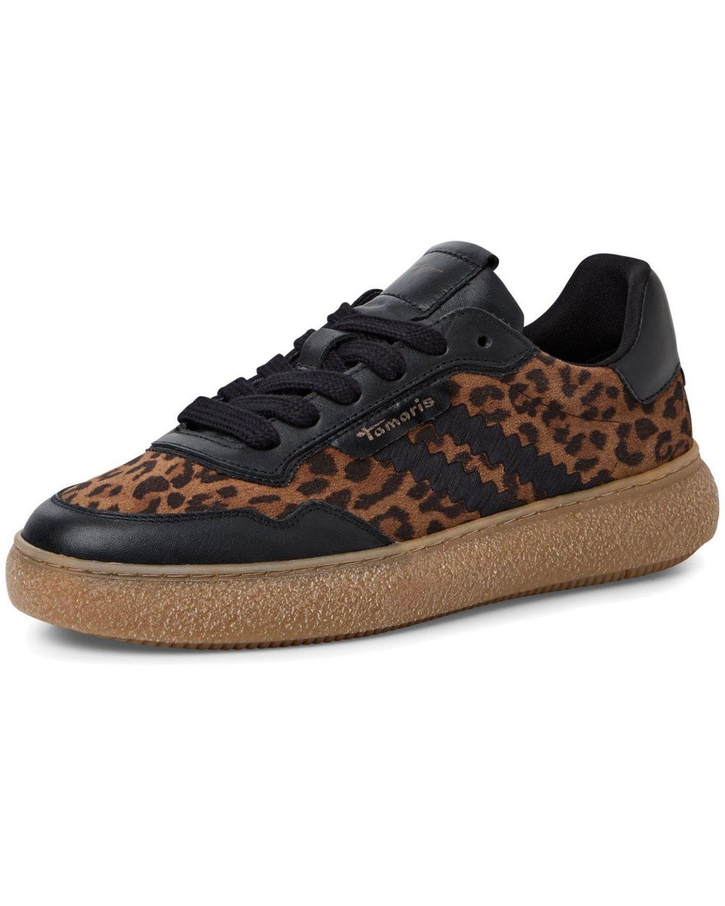 Tamaris Black 23733/45 Leopard Comb Sneaker