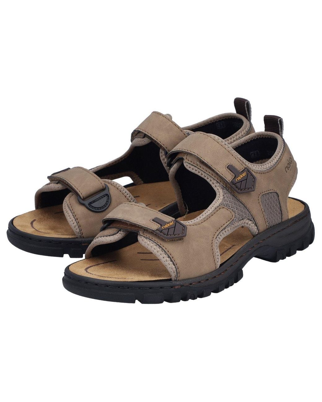 Rieker Sandale Trekkingsandale, Outdoorsandale, Sommerschuh Mit Klettriemchen in Black für Herren