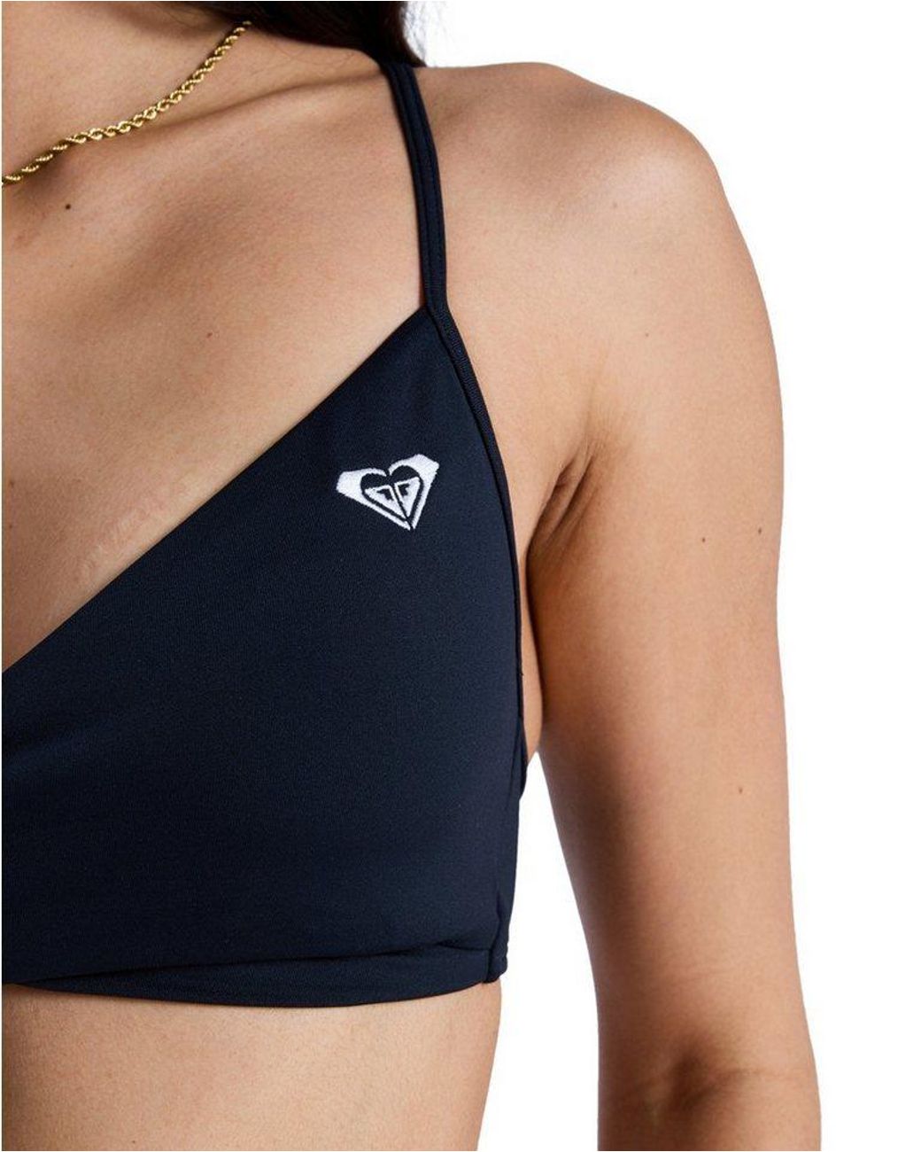 Roxy Blue Bandeau-Bikini-Top Solid Essentials Wrap Bra