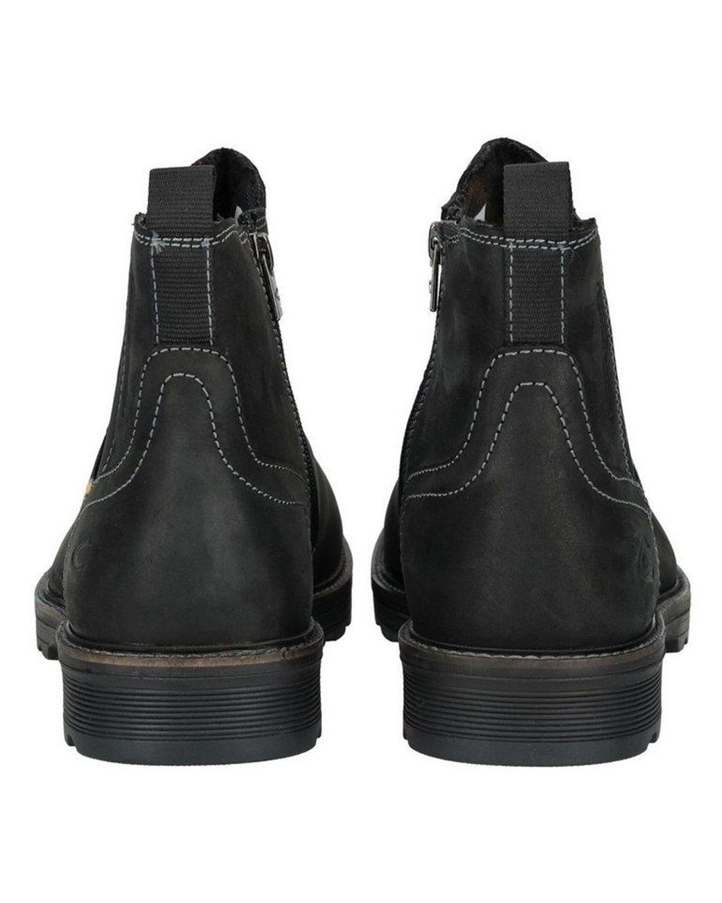 Camel Active Stiefelette Leder/Textil Schnürstiefelette in Black für Herren