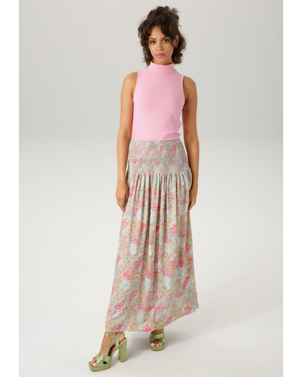 Aniston CASUAL Sommerkleid auch als Maxirock tragbar in Weiß | Lyst DE
