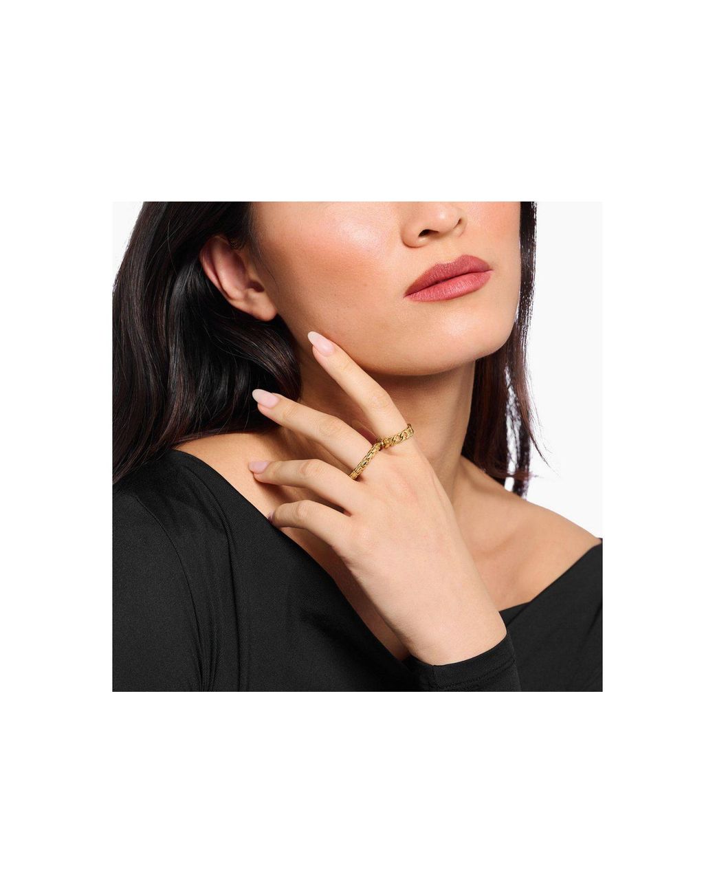 Thomas Sabo Metallic Fingerring Box Chain-Ring