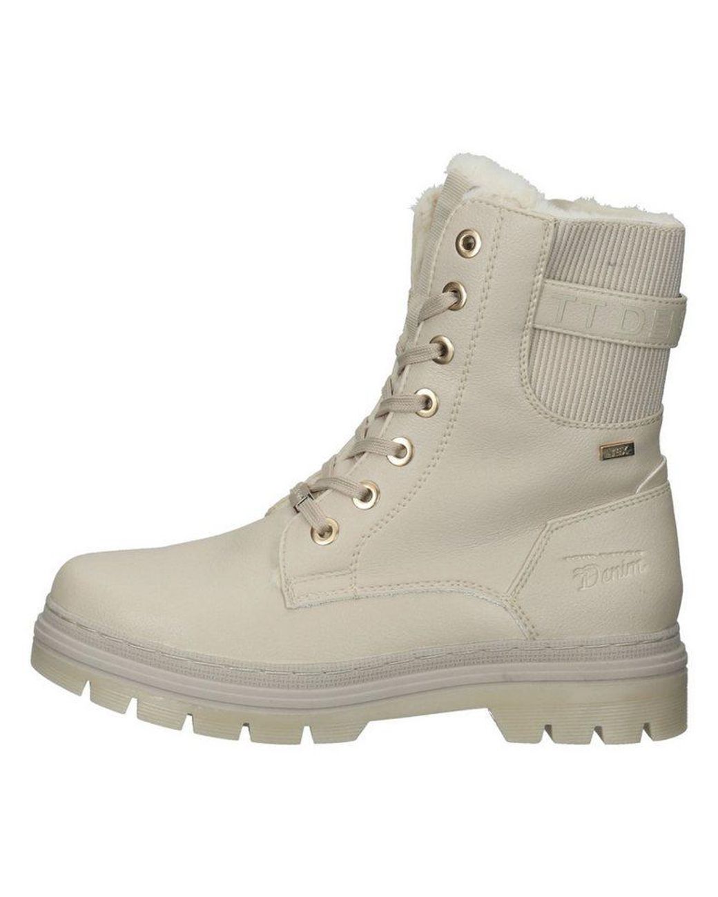 Tom Tailor Natural Stiefelette Pu Schnürstiefelette