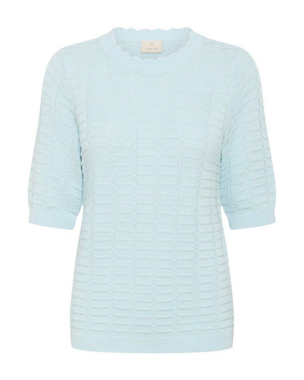 Kaffe White Strickpullover Strickpullover Kalotus