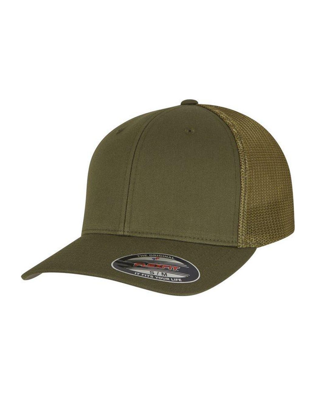 Flexfit Green Flex Cap Mesh Trucker