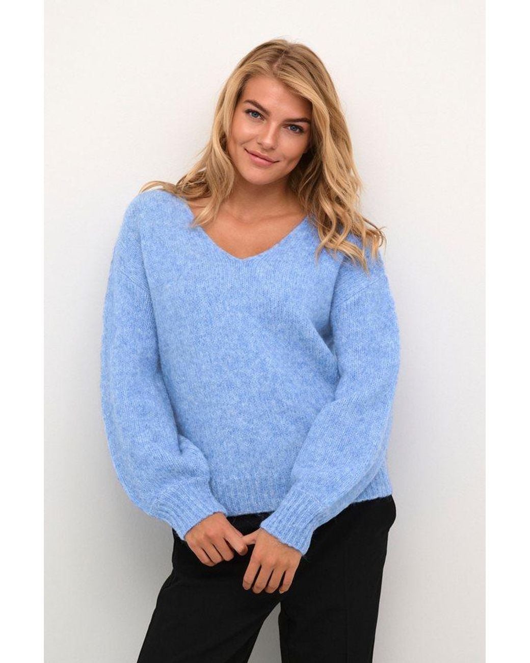 Kaffe Blue Strickpullover Strickpullover Kasarla