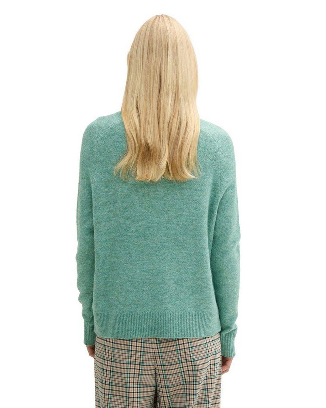 Tom Tailor Green Strickpullover Mit Extra Langen Ärmeln