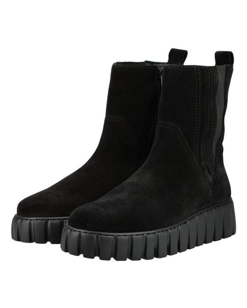 Gabor Black Stiefelette Veloursleder/Textil Stiefelette
