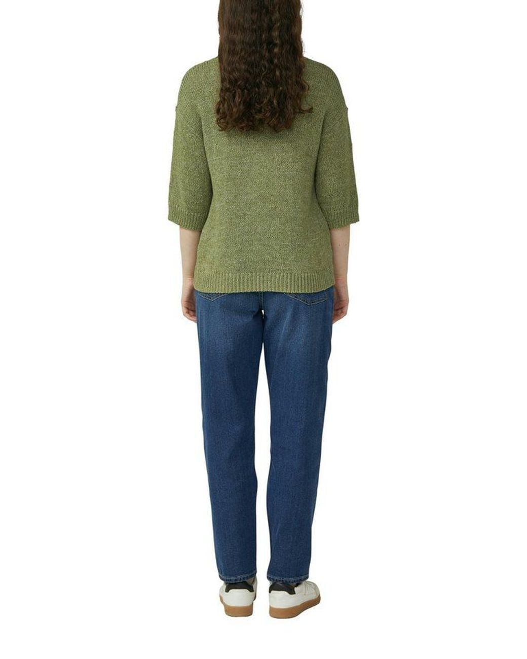 S.oliver Green 3/4 Arm-Pullover Strickpullover Mit Rundhals