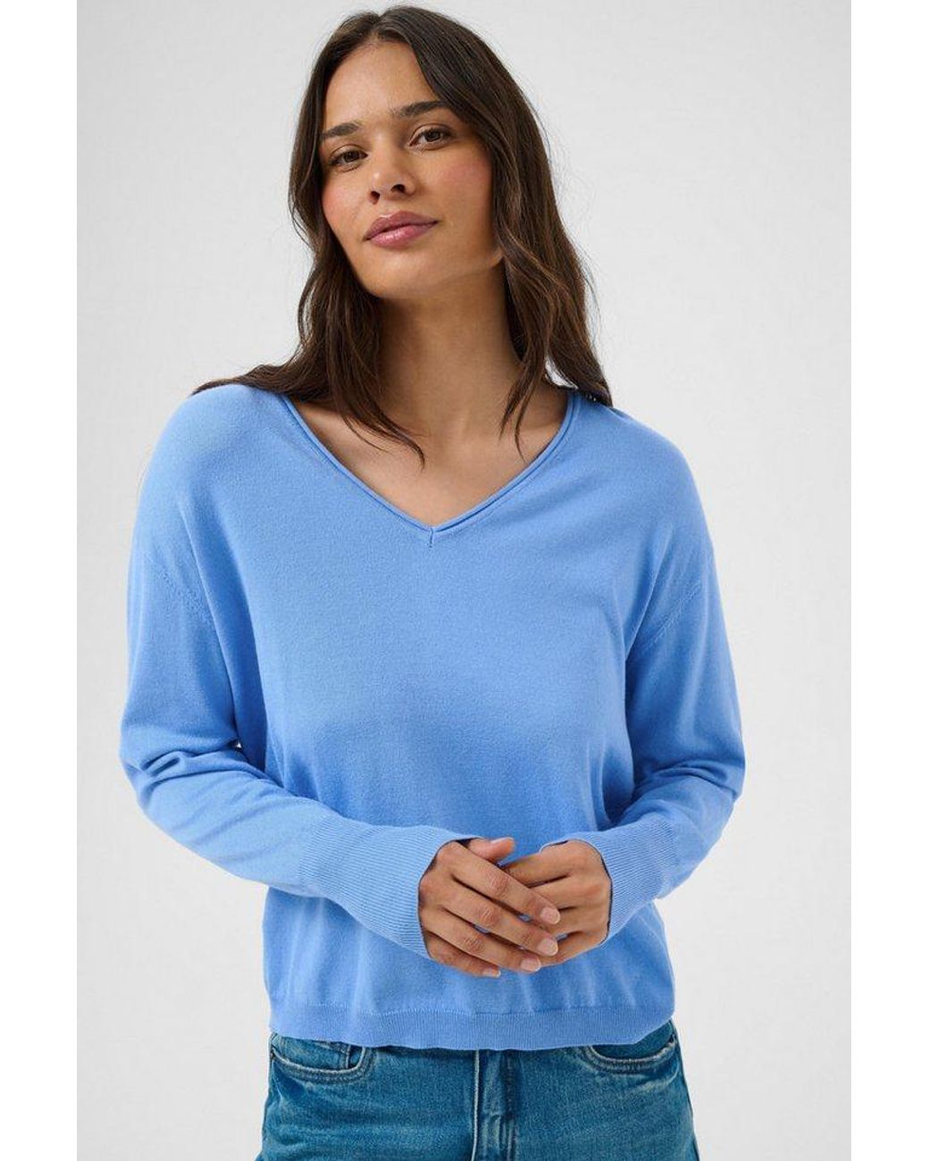Kaffe Blue Strickpullover Strickpullover Kalizza
