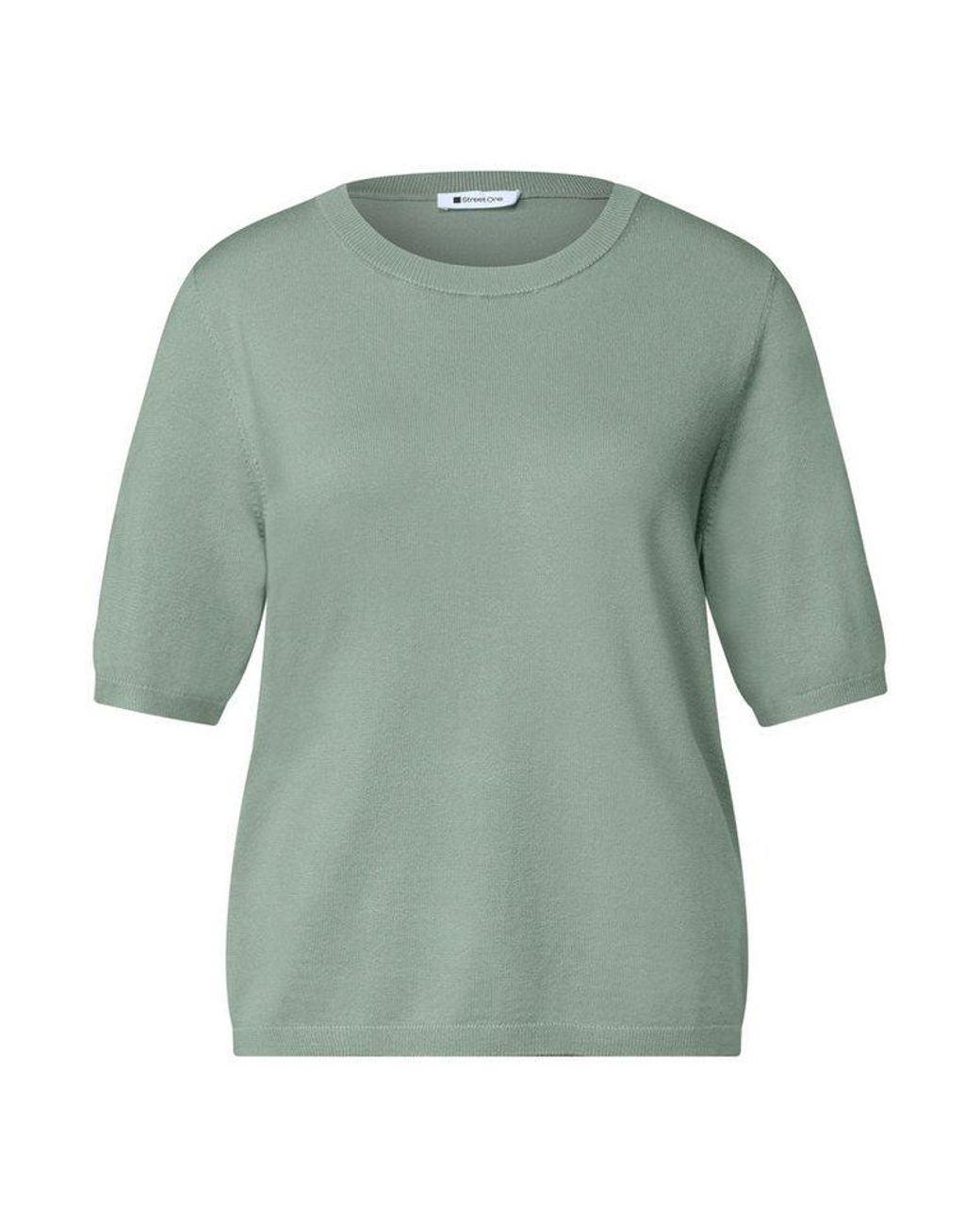 Street One Green Kurzarmpullover Softe Viskose