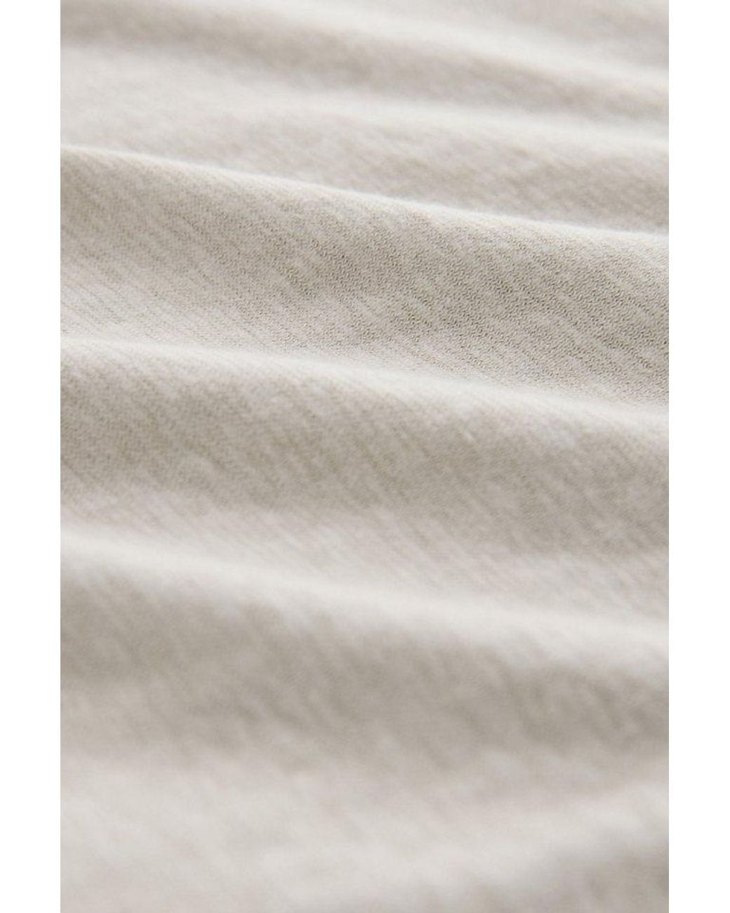 Next White V-Shirt Kurzarm-T-Shirt Mit V-Ausschnitt Und Leinenoptik (1-Tlg)